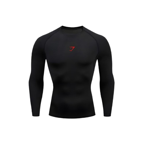 Compression red gymshark long sleeve