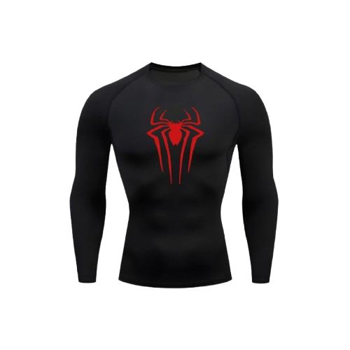 Compression spider red long sleeve
