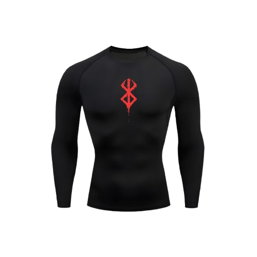 Compression Berserk logo red long sleeve